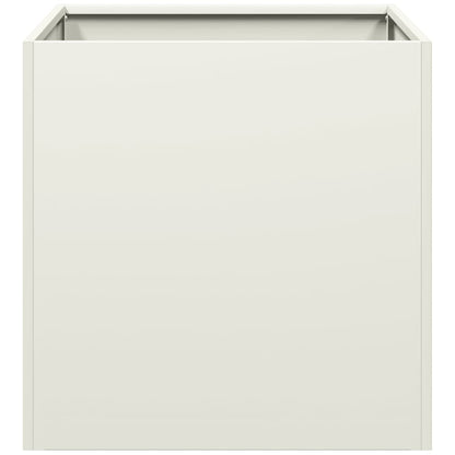 Vaso/floreira 40x40x40 cm aço laminado a frio branco