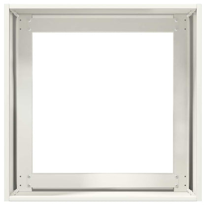 Vaso/floreira 40x40x40 cm aço laminado a frio branco