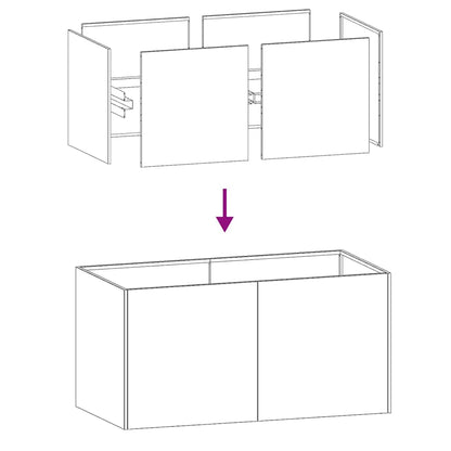 Vaso floreira 80x40x40 cm aço laminado a frio branco