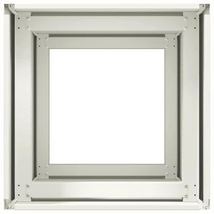 Vaso floreira 40x40x80 cm aço laminado a frio branco