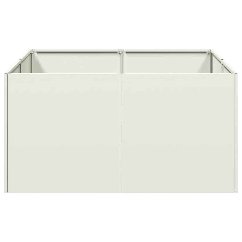 Vaso/floreira 80x80x40 cm aço laminado a frio branco