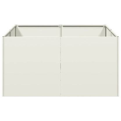 Vaso/floreira 80x80x40 cm aço laminado a frio branco