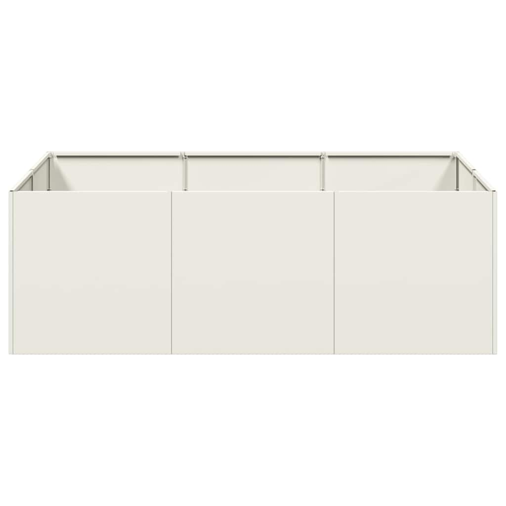 Vaso floreira 120x80x40 cm aço branco