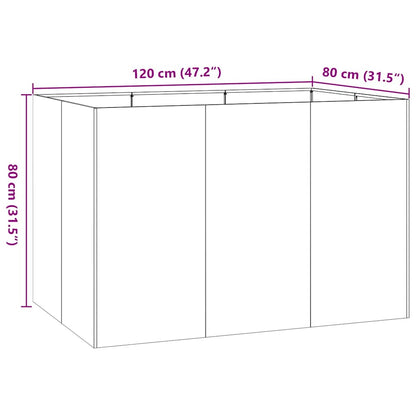 Vaso floreira 120x80x80 cm aço antracite