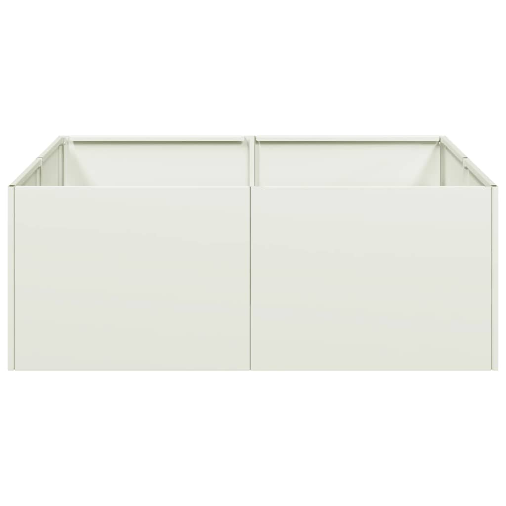 Vaso/floreira 80x80x30 cm aço branco