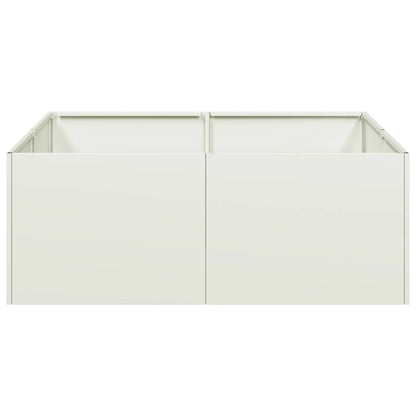 Vaso/floreira 80x80x30 cm aço branco