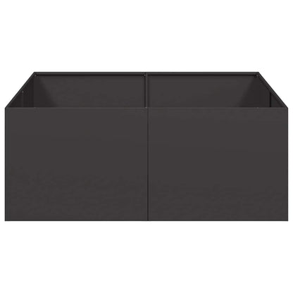 Vaso floreira 100x100x40 cm aço preto