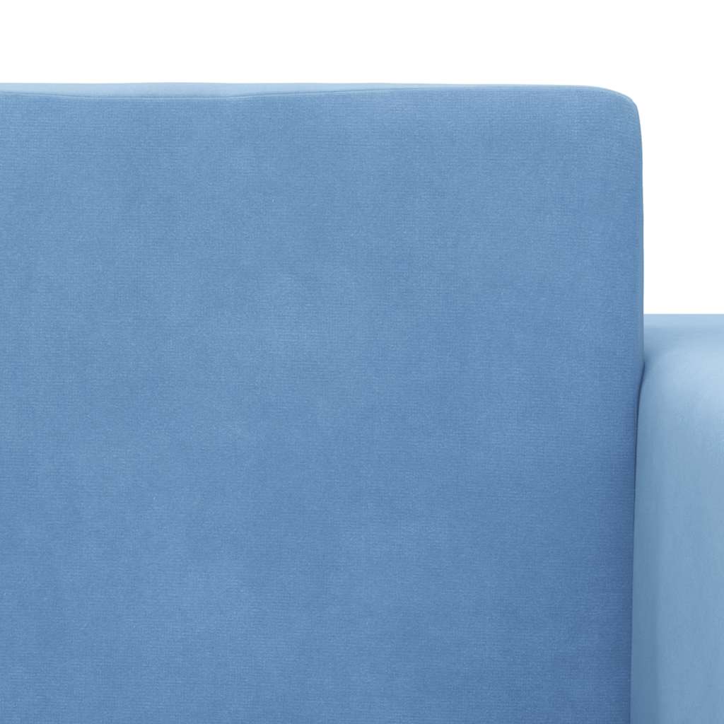 Sofá-cama infantil pelúcia macia azul