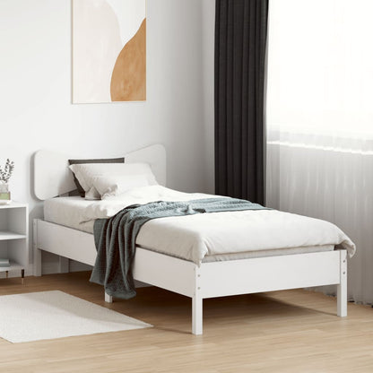 Cama sem colchão 75x190 cm madeira de pinho maciça branco