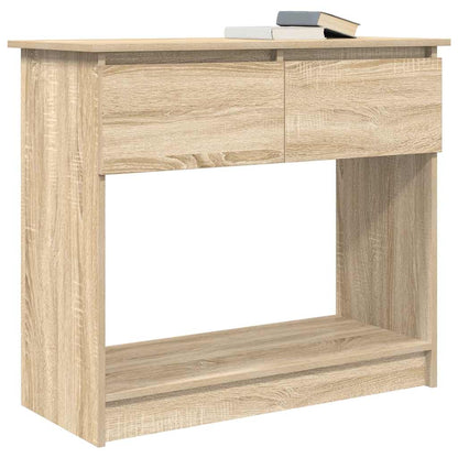 Mesa consola com gavetas 85,5x38,5x74,5 cm carvalho sonoma