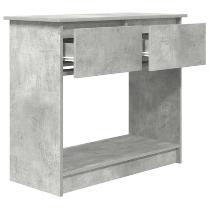 Mesa consola com gavetas 85,5x38,5x74,5 cm cinzento cimento