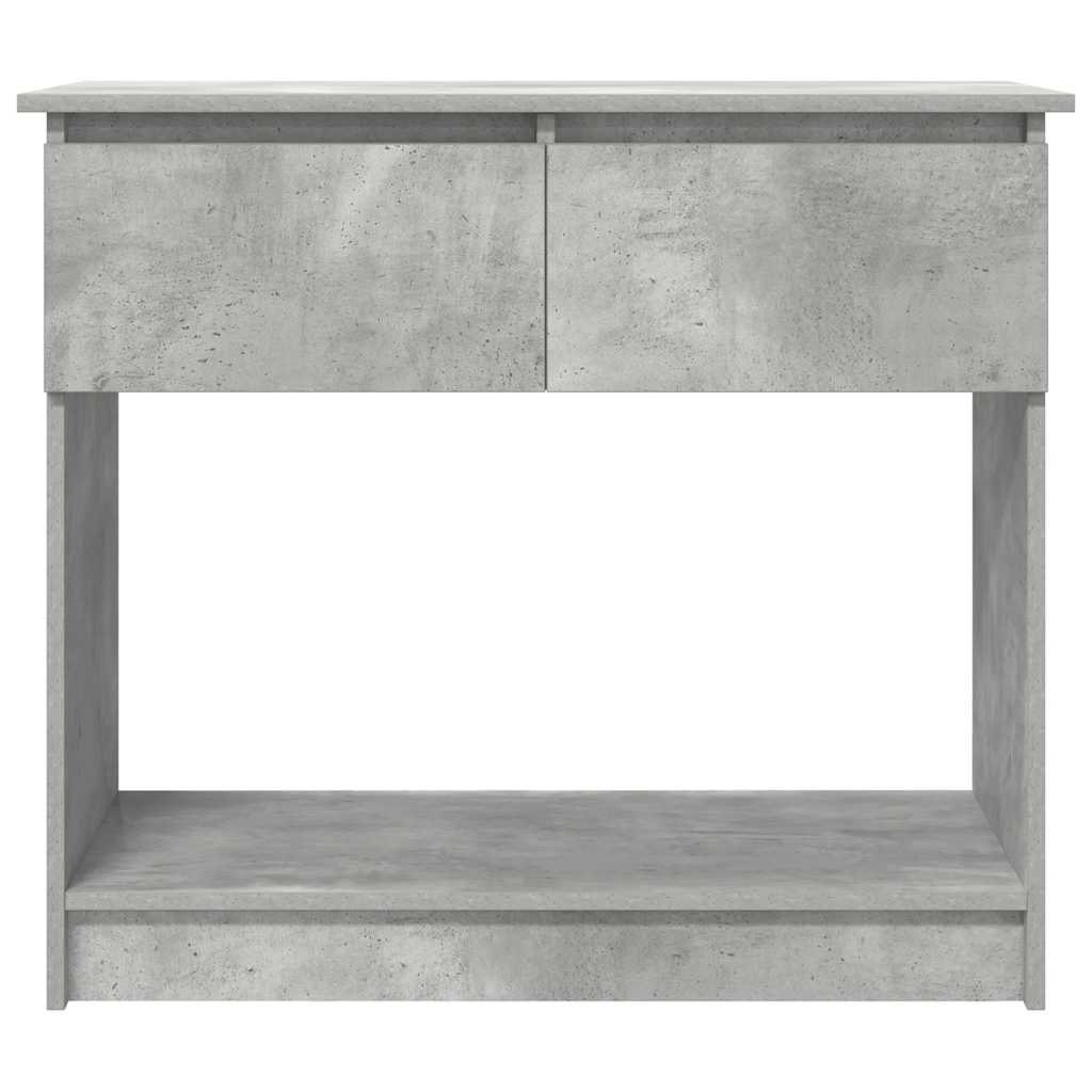 Mesa consola com gavetas 85,5x38,5x74,5 cm cinzento cimento