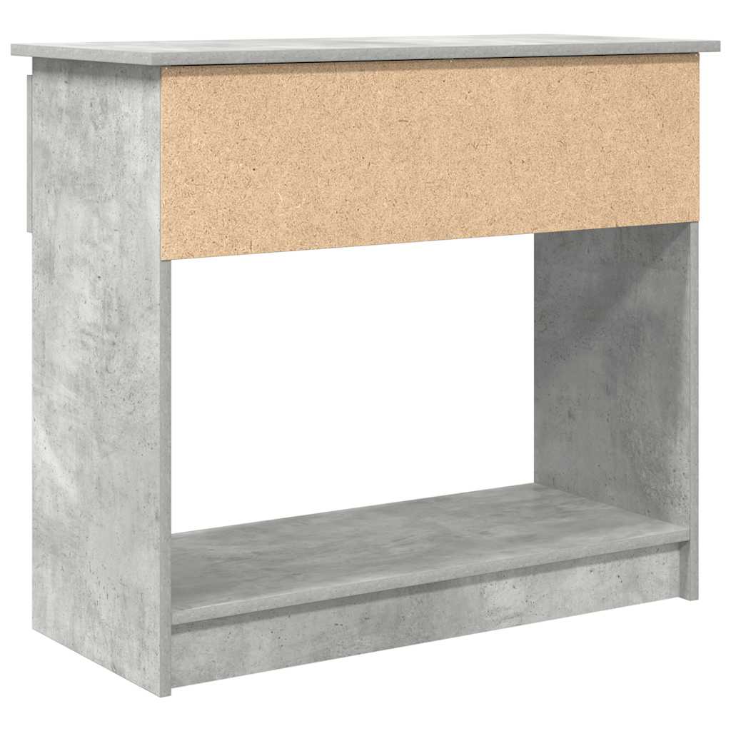 Mesa consola com gavetas 85,5x38,5x74,5 cm cinzento cimento