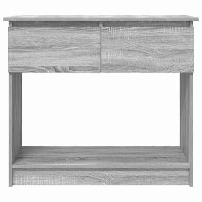 Mesa consola com gavetas 85,5x38,5x74,5 cm sonoma cinzento