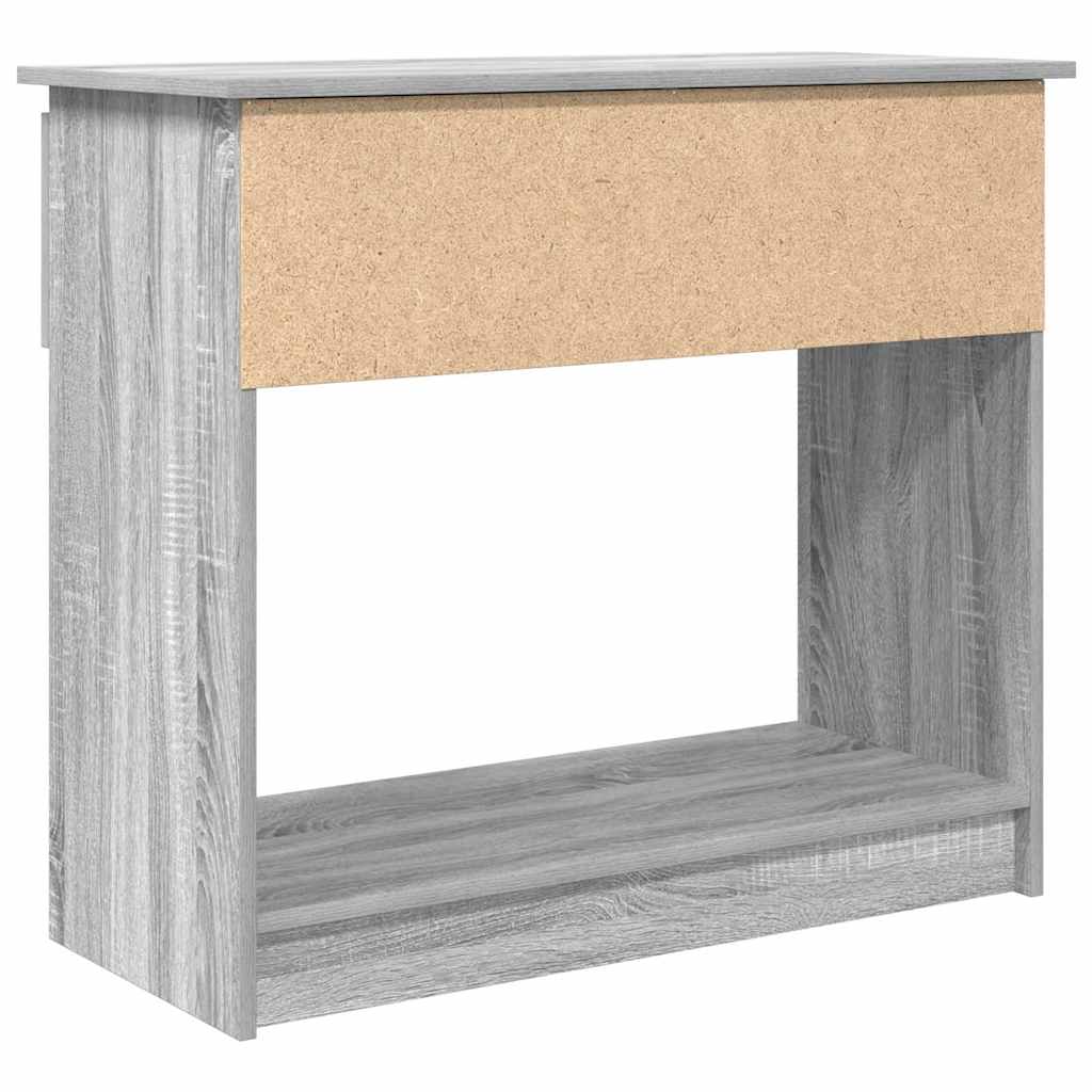 Mesa consola com gavetas 85,5x38,5x74,5 cm sonoma cinzento