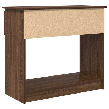 Mesa consola com gavetas 85,5x38,5x74,5 cm carvalho castanho