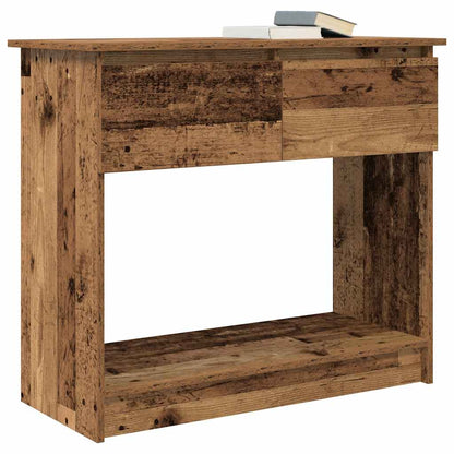 Mesa consola com gavetas 85,5x38,5x74,5 cm madeira velha