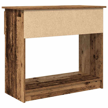 Mesa consola com gavetas 85,5x38,5x74,5 cm madeira velha