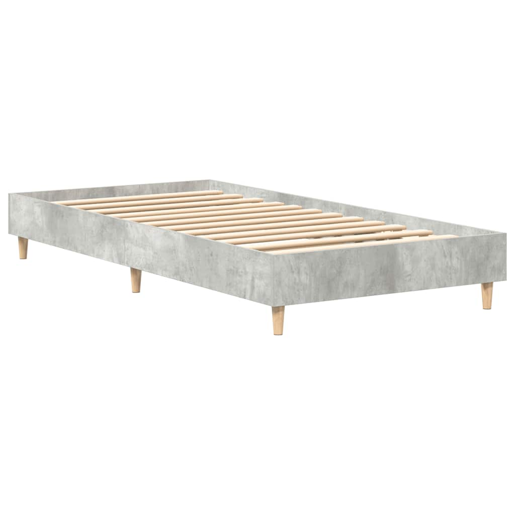 Estrutura de cama s/ colchão 90x190 cm cinza cimento