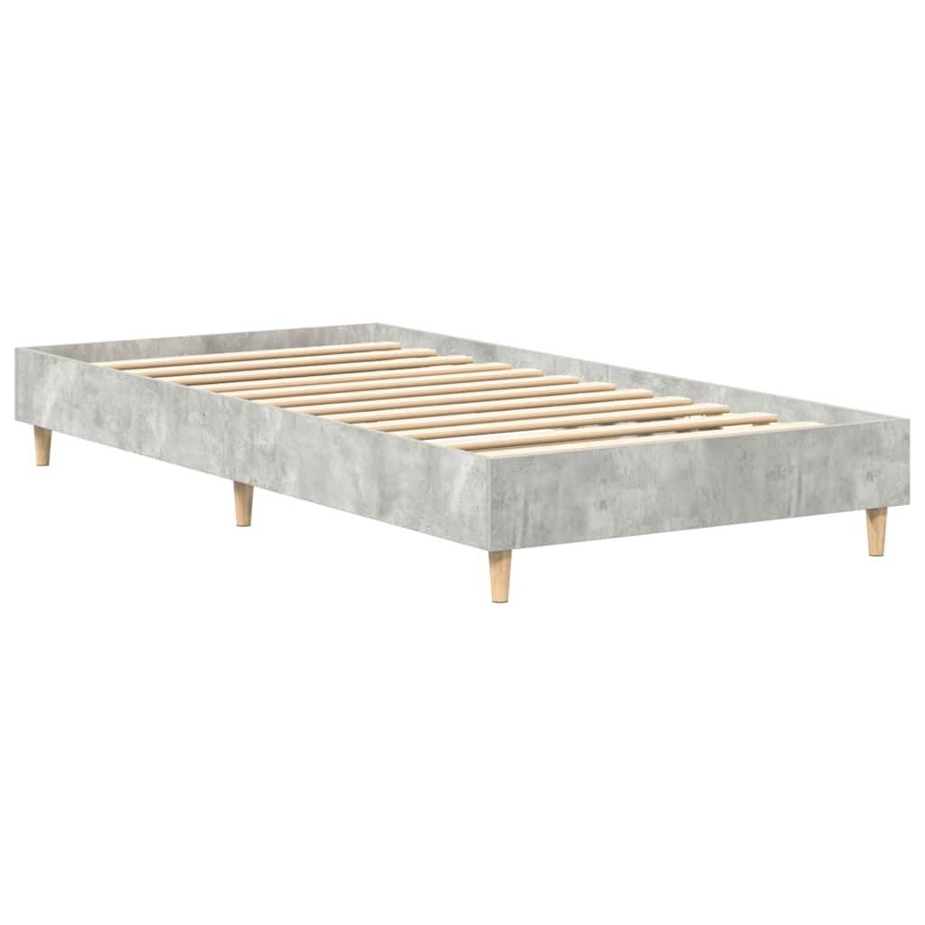 Estrutura de cama s/ colchão 90x190 cm cinza cimento