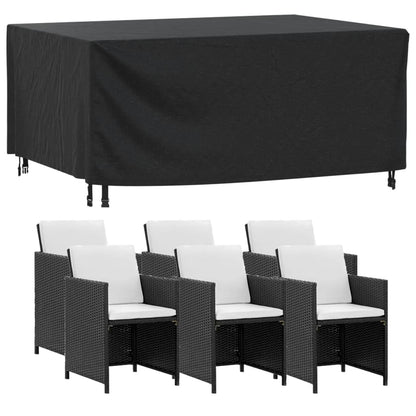 Capas móveis de jardim 2pcs 172x113x73cm impermeável 420D preto