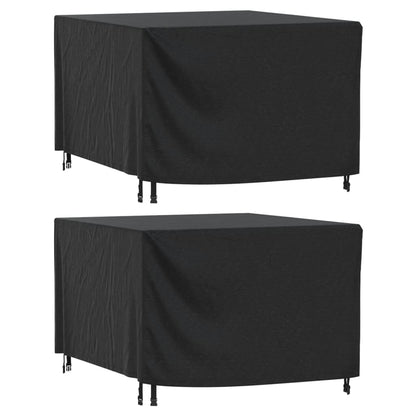 Capas móveis de jardim 2pcs 135x135x90cm impermeável 420D preto