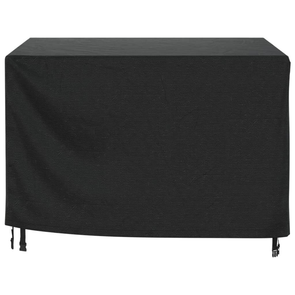 Capas móveis de jardim 2pcs 135x135x90cm impermeável 420D preto