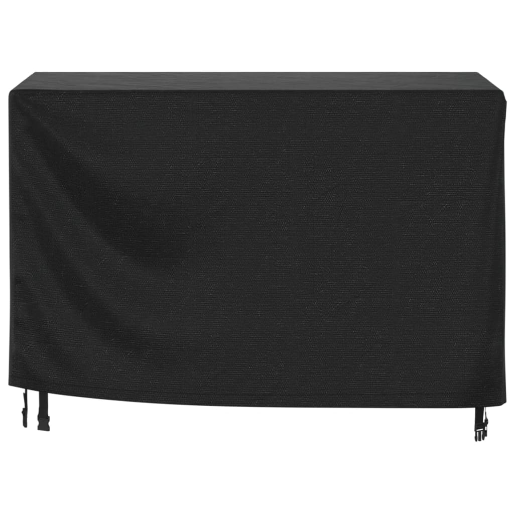 Capas móveis de jardim 2pcs 140x70x90 cm impermeável 420D preto