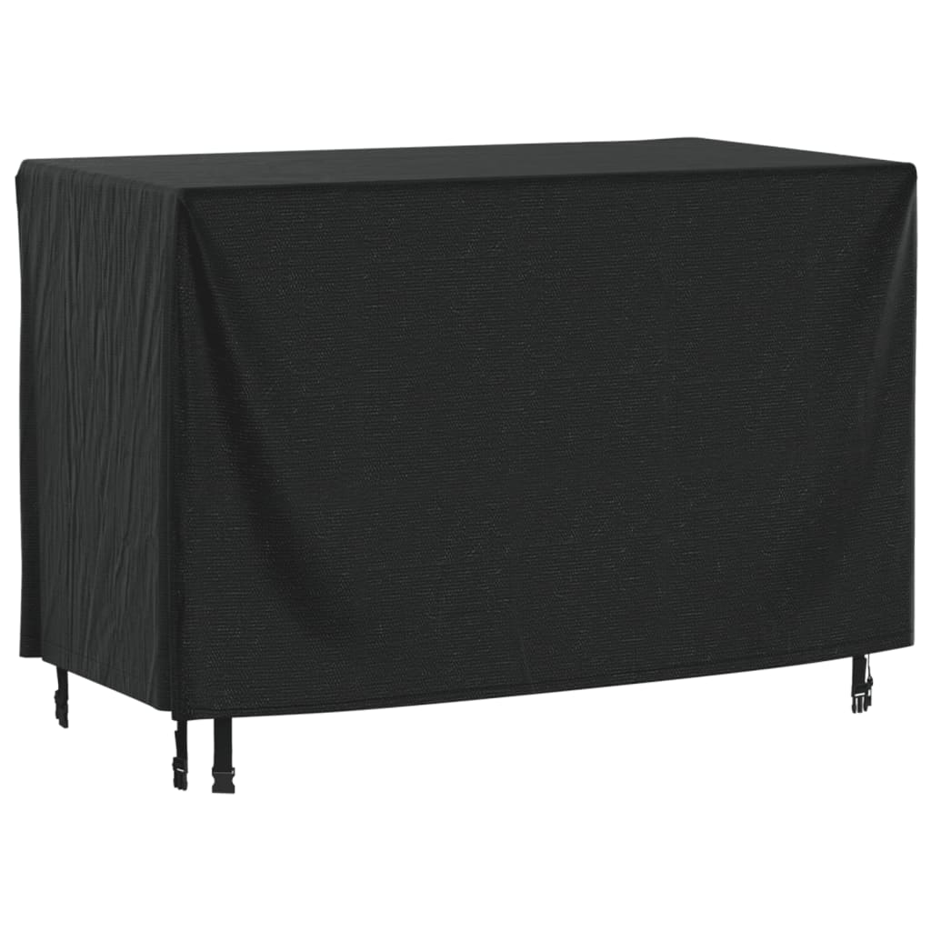 Capas móveis de jardim 2pcs 140x70x90 cm impermeável 420D preto