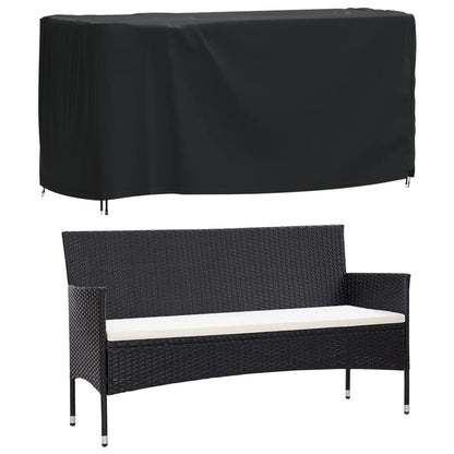 Capas móveis de jardim 2pcs 180x70x90 cm impermeável 420D preto