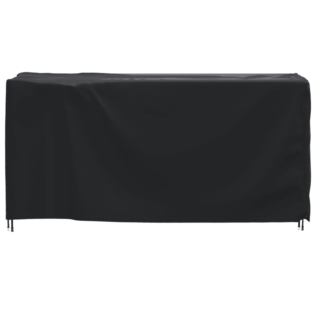 Capas móveis de jardim 2pcs 180x70x90 cm impermeável 420D preto