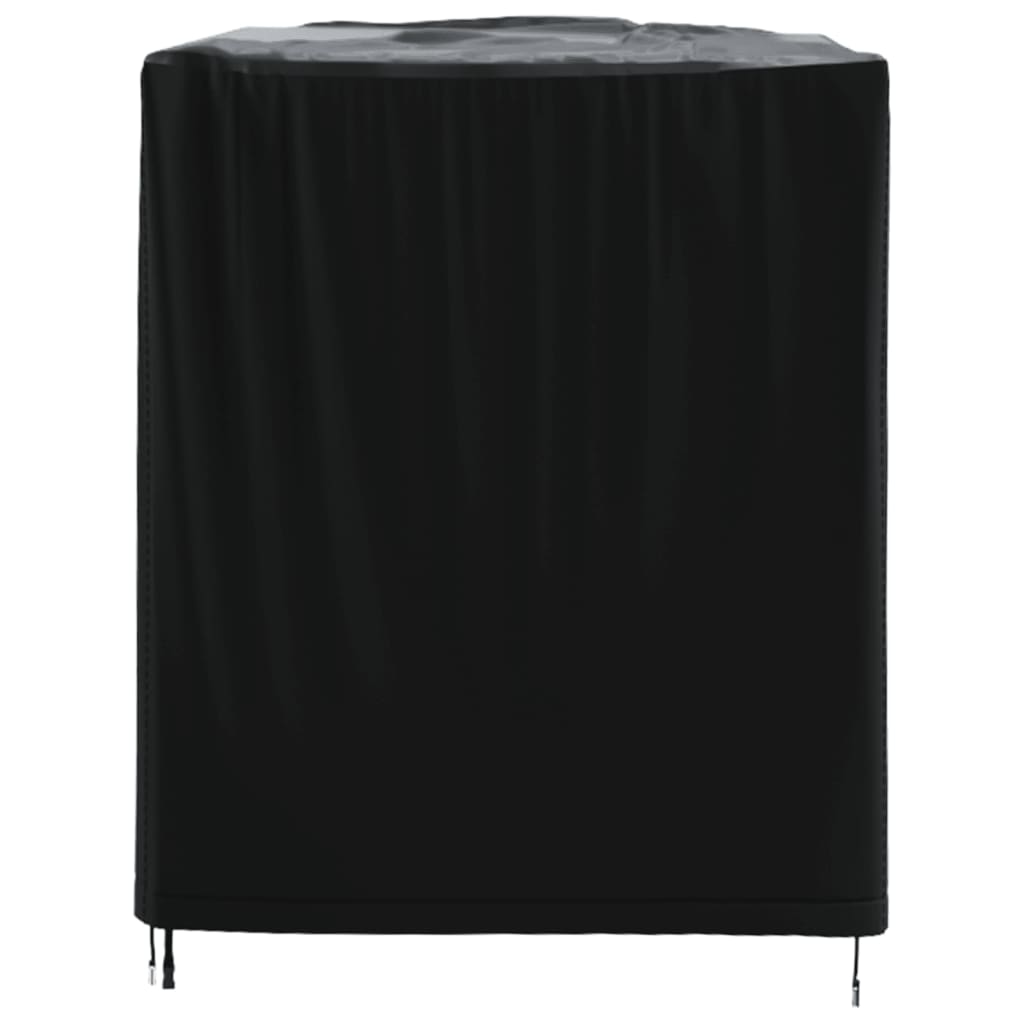 Capas móveis de jardim 2pcs 180x70x90 cm impermeável 420D preto