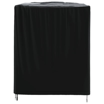 Capas móveis de jardim 2pcs 180x70x90 cm impermeável 420D preto