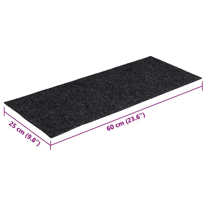 Tapetes de escada adesivos 30 pcs 60x25 cm retangular cinzento