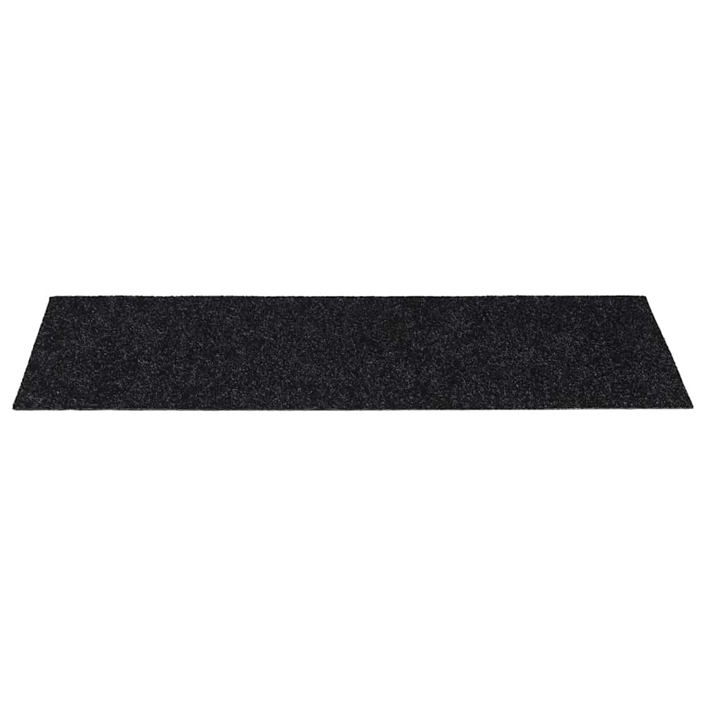 Tapetes de escada adesivos 30 pcs 60x25 cm retangular preto