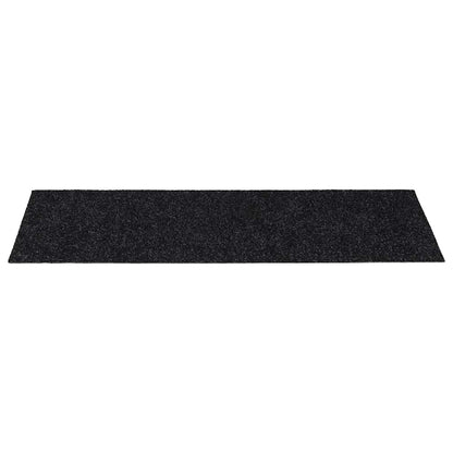 Tapetes de escada adesivos 30 pcs 60x25 cm retangular preto