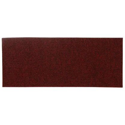 Tapetes de escada adesivos 30 pcs 60x25 cm retangular vermelho