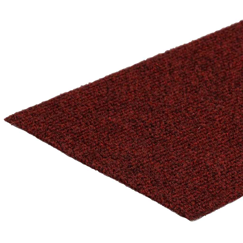 Tapetes de escada adesivos 30 pcs 76x20 cm retangular vermelho