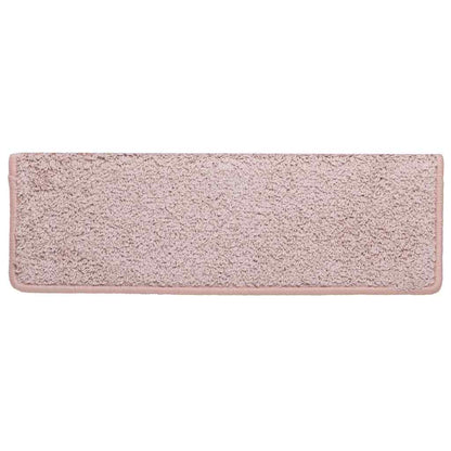 Tapetes de escadas 30 pcs 65x21x4 cm branco e rosa