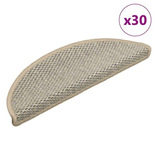 Tapetes escada adesivos aspeto sisal 30pcs 56x17x3cm