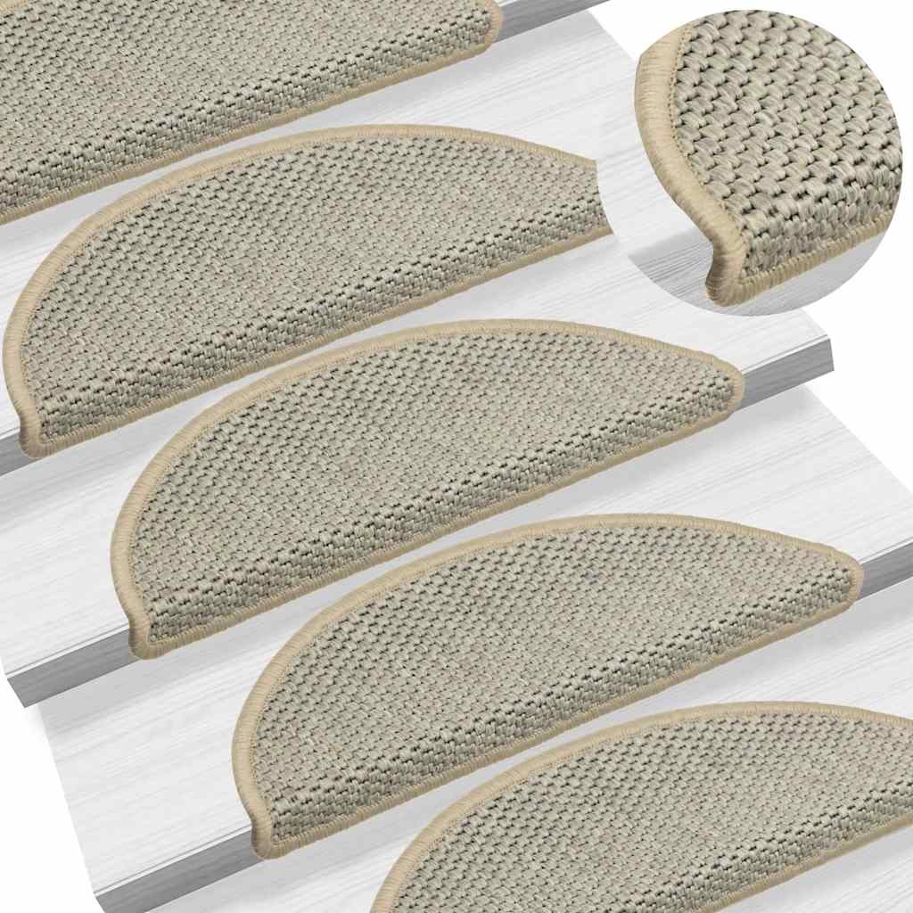 Tapetes escada adesivos aspeto sisal 30pcs 56x17x3cm