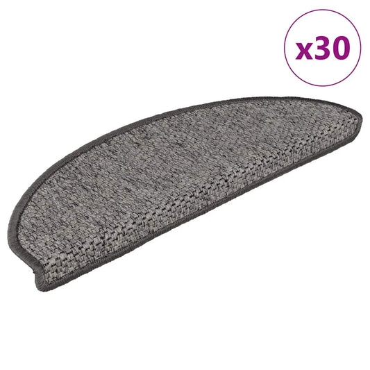 Tapetes escada adesivos aspeto sisal 30 pcs 65x21x4cm