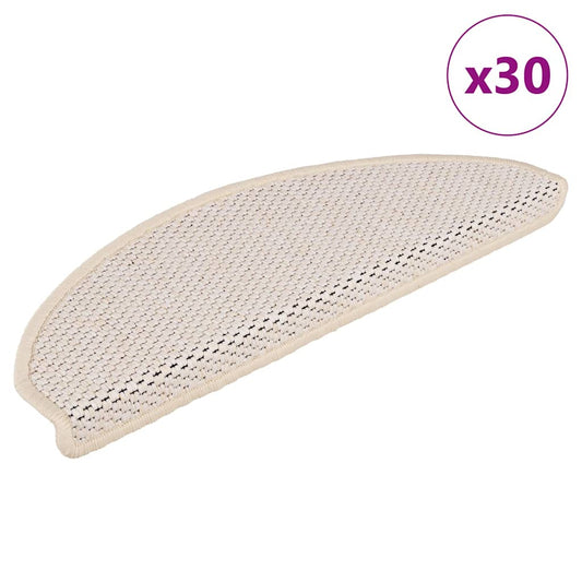 Tapetes escada adesivos aspeto sisal 30 pcs 65x21x4 cm berbere