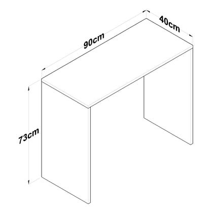 Secretária de Estudo "Simple" – Nogueira, 90x40x73 cm, Design Funcional e Elegante