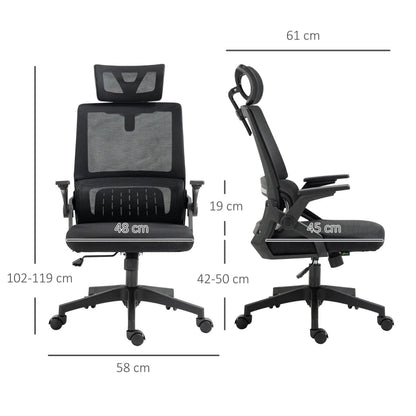 Cadeira de Escritório Hercula Ergonómica com Altura e Apoio de Cabeça Ajustáveis - Design Moderno