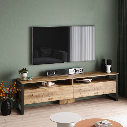 Móvel de TV "Horizon" – Pinho Atlântico - 180x35.5x56 cm – Design Moderno