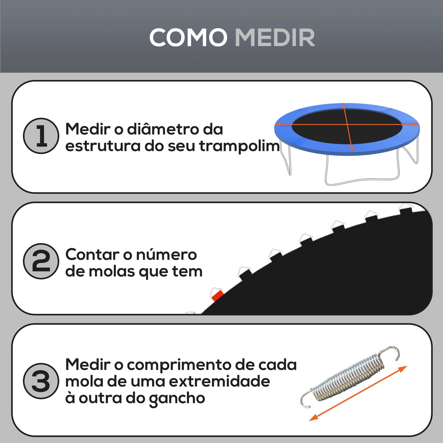 SPORTNOW Tapete de Substituição para Trampolim Redondo Ø202 cm Tapete para Trampolim de 8 Pés Anti-UV e 8 Filas de Costuras Preto