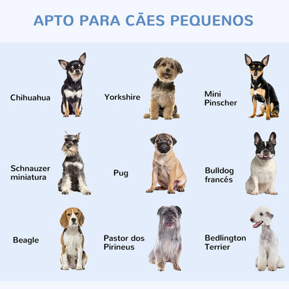 PawHut Gaiola para Cães com 2 Portas Gaiola para Animais de Estimação de Arame Dobrável com Alça de Transporte Aço 76x46x52cm Preto