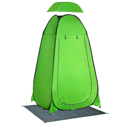 Outsunny Tenda de Duche Tenda de Privacidade Portátil com 1 Gancho Bolso Bolsa de Transporte e UV20+ para Duche Trocador Sanita 126x124x189 cm Verde