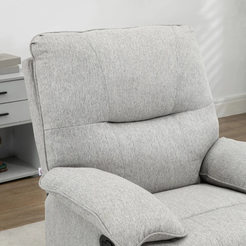 Poltrona Relax Dayla Reclinável em Tecido Premium - Cinzento - Design Nórdico